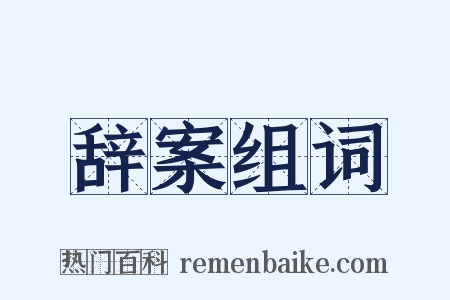 辞案组词是什么意思的图片